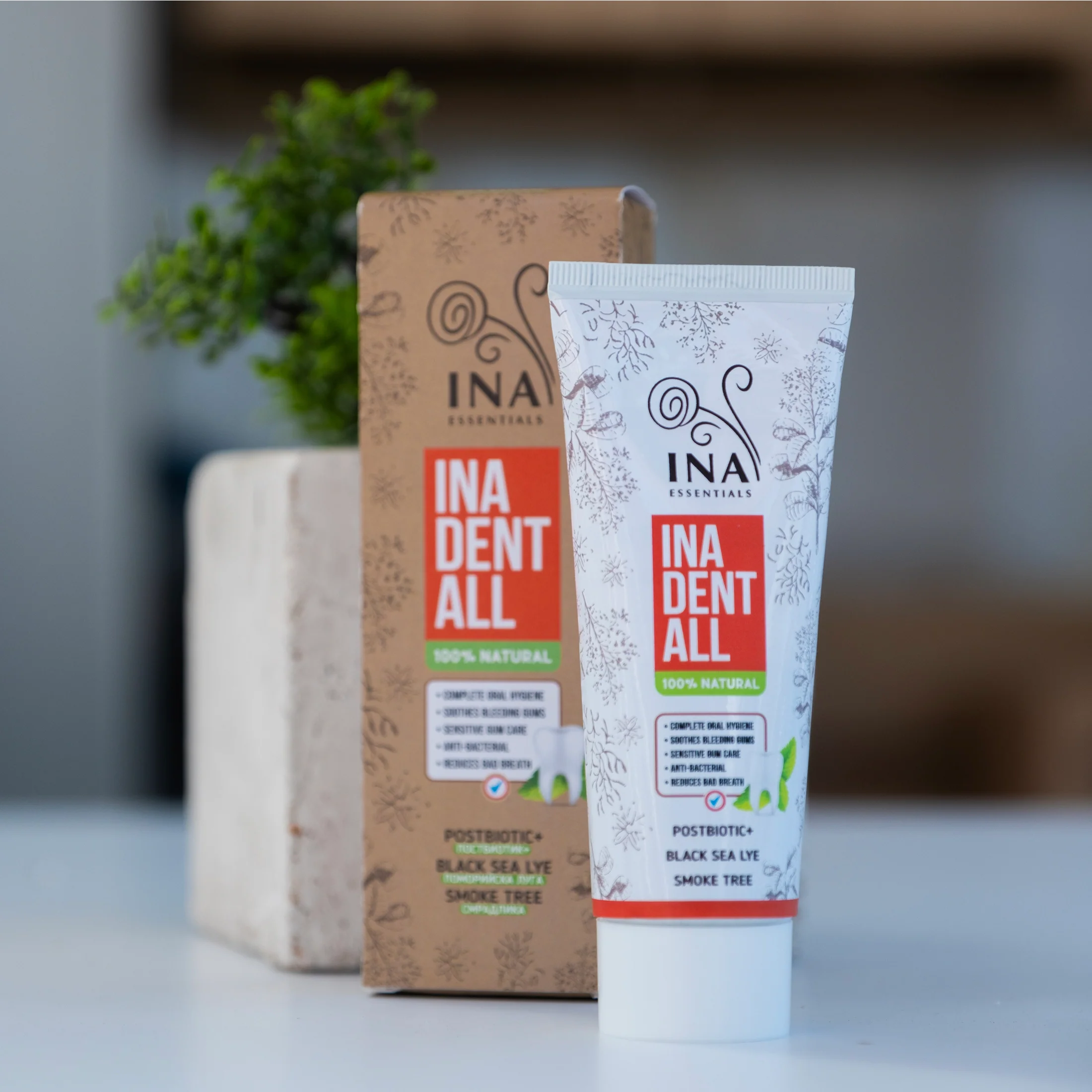 Natural Fluoride-Free Toothpaste with Smoke Tree, Black Sea Lye, and Postbiotic - Ina Dent-All - Image 12