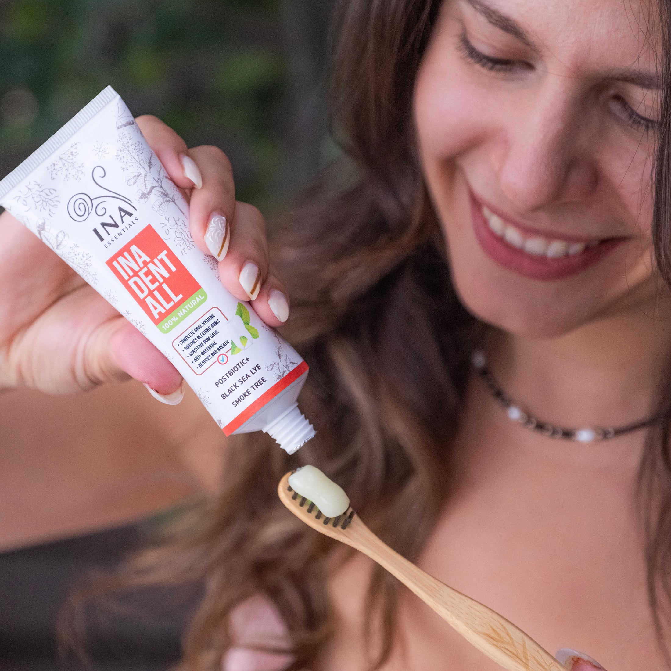 Natural Fluoride-Free Toothpaste with Smoke Tree, Black Sea Lye, and Postbiotic - Ina Dent-All - Image 5