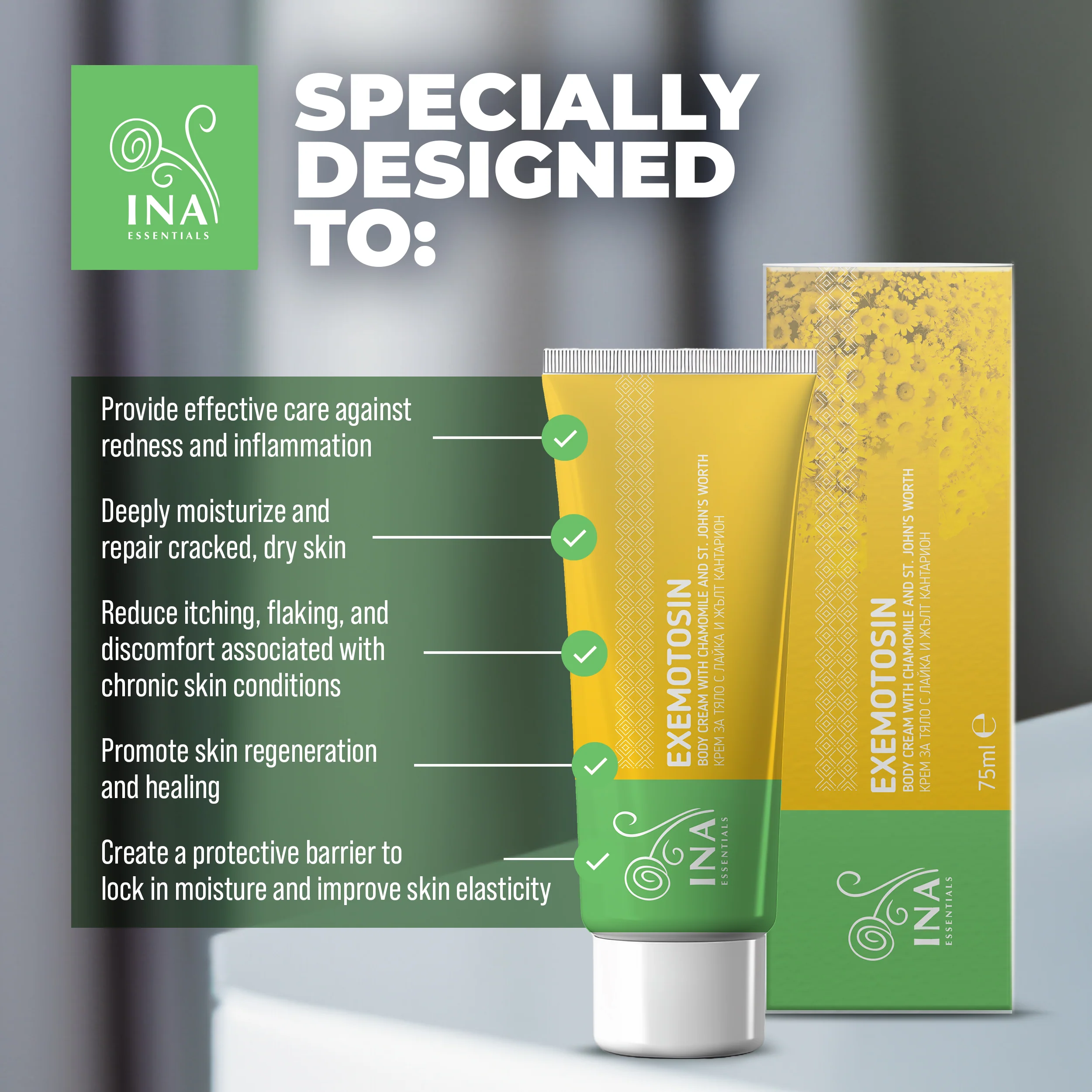 Cream for Psoriasis, eczema and irritated skin - with St. John's Wort, Chamomile and Propolis - Image 4