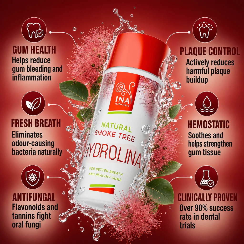 + Gift Mouthwash Smoke Tree water - Hydrolina - for Bleeding gums and Bad breath - Image 2