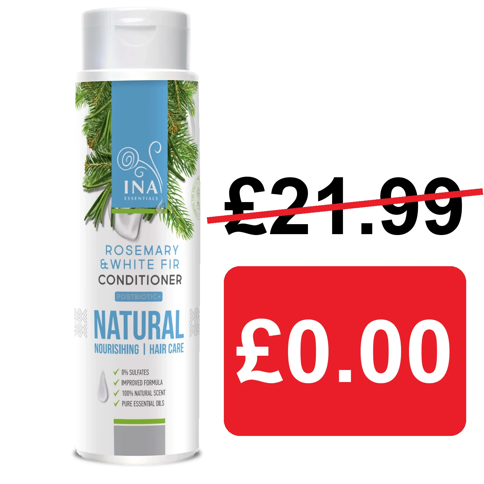 + Gift Natural Hair Conditioner with Rosemary oil and White Fir