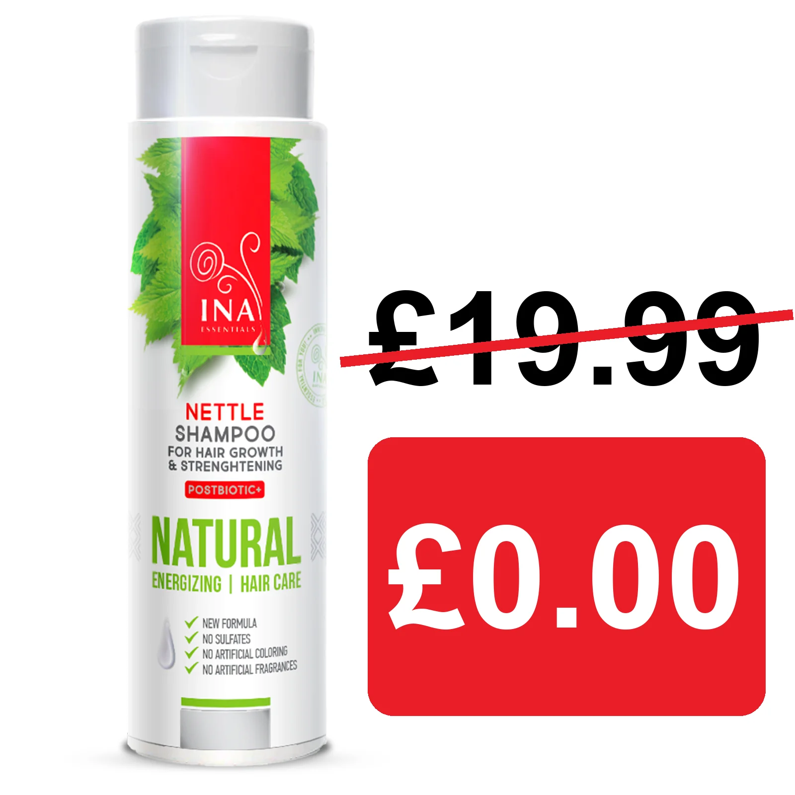 + Gift Natural Wild Nettle Shampoo for Hair Loss