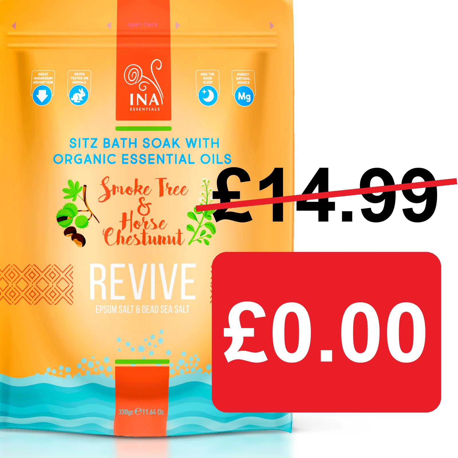 + Gift Revive - Bathing salt with Smoke Tree and Horse Chestnut for Varicose and Postpartum care