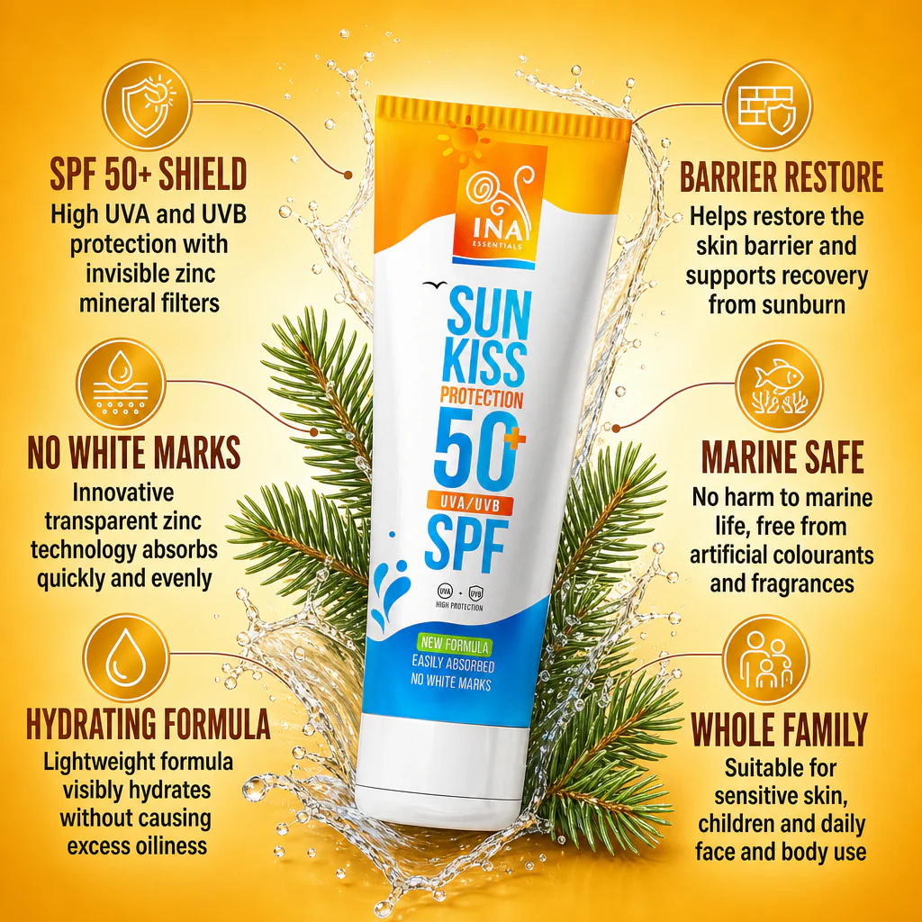 Natural Sunscreen for Face and Body SPF 50+ with Organic White Fir - Image 2