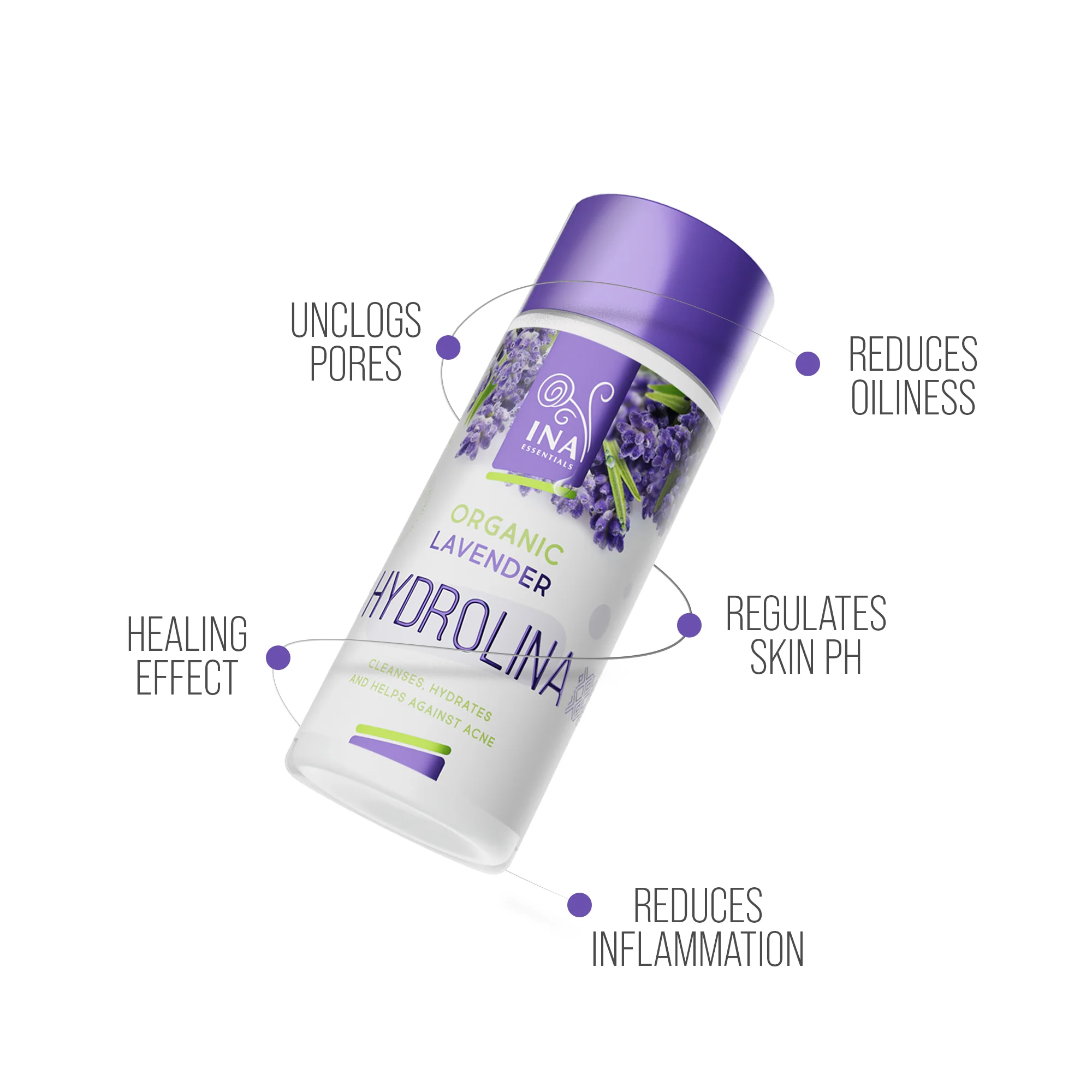 Organic Lavender water - Hydrolina for Acne - Image 3
