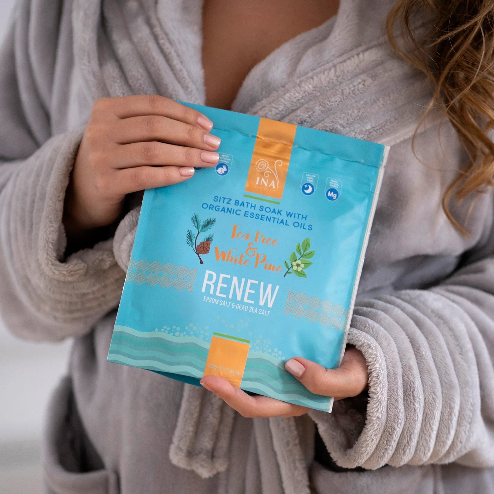 Renew - Bathing salt with Tea tree and White pine for Tired legs and Nail fungus - Image 3