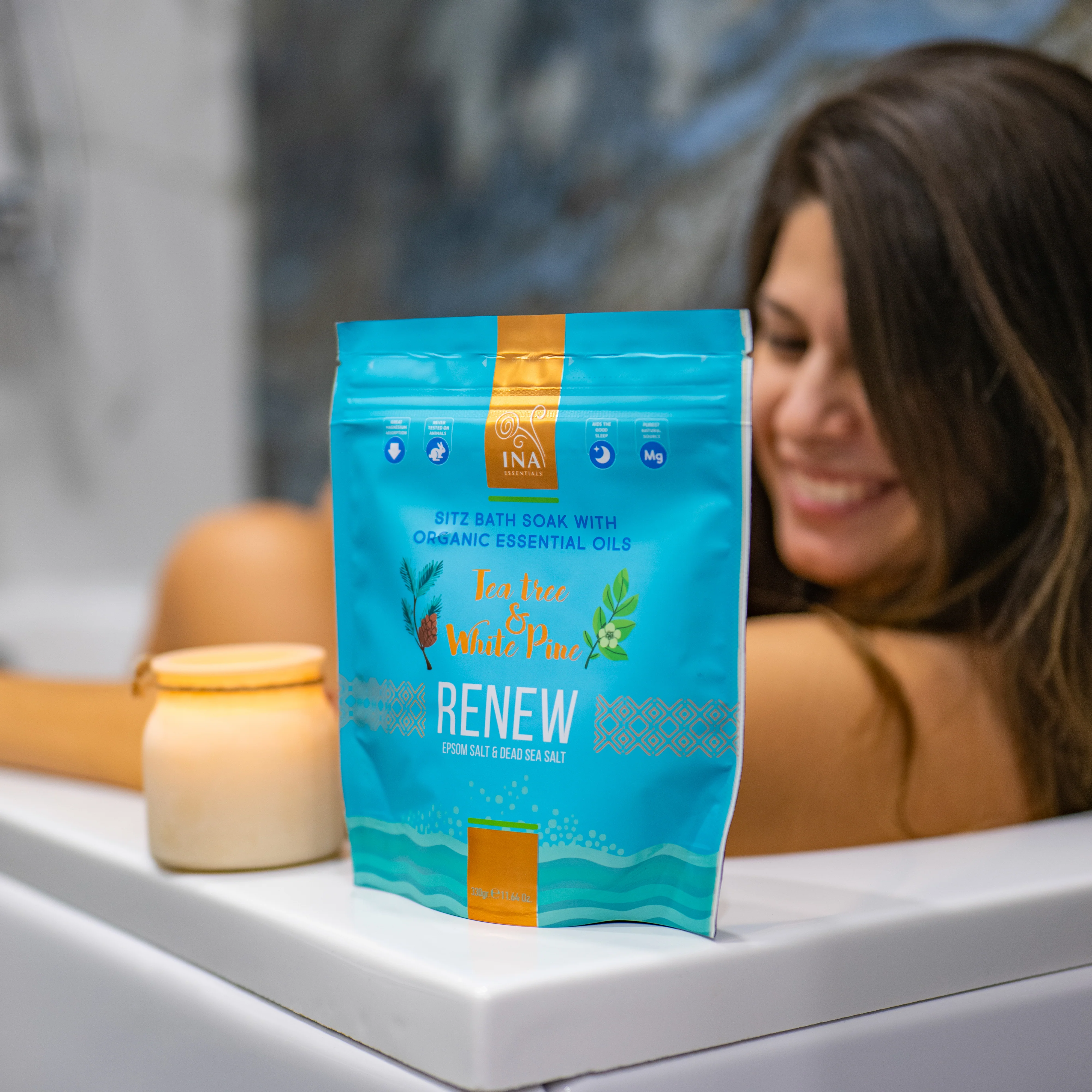 Renew - Bathing salt with Tea tree and White pine for Tired legs and Nail fungus - Image 4